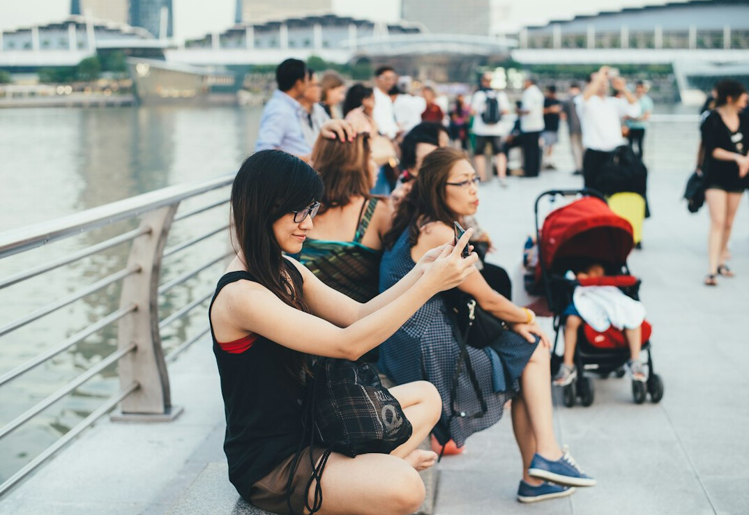 Diverse group of adults in a wellness class in Singapore